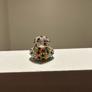 Multicolor Rhinestone Rubber Duck